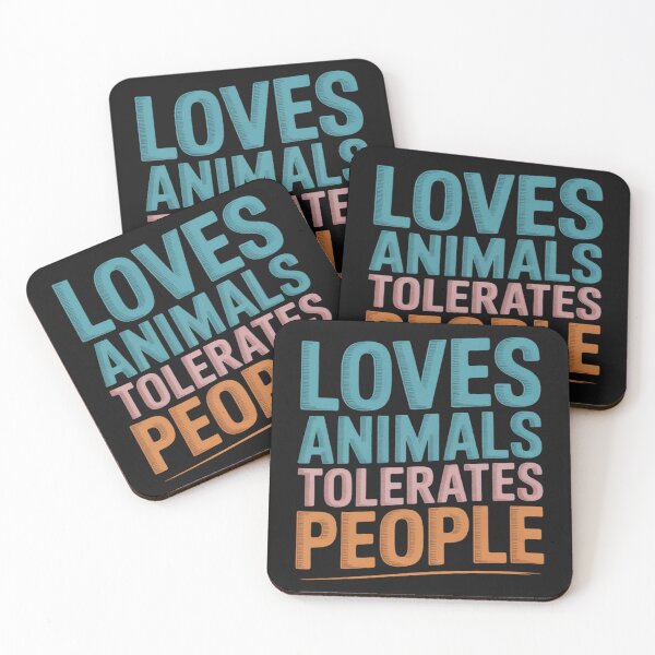 Item preview, Loves Animals Tolerates People Funny Animal Lover designed and sold by Vastingan.
