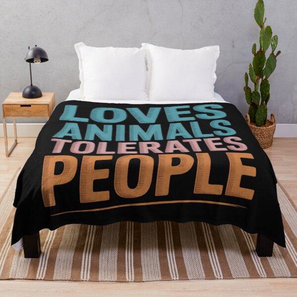 Item preview, Loves Animals Tolerates People Funny Animal Lover designed and sold by Vastingan.