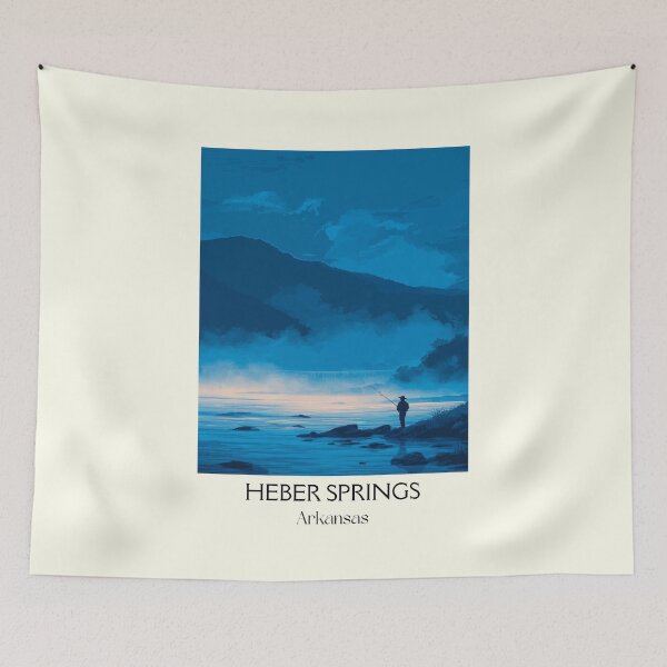 Item preview, Heber Springs Arkansas Lakeside Art Print designed and sold by TuncGK.