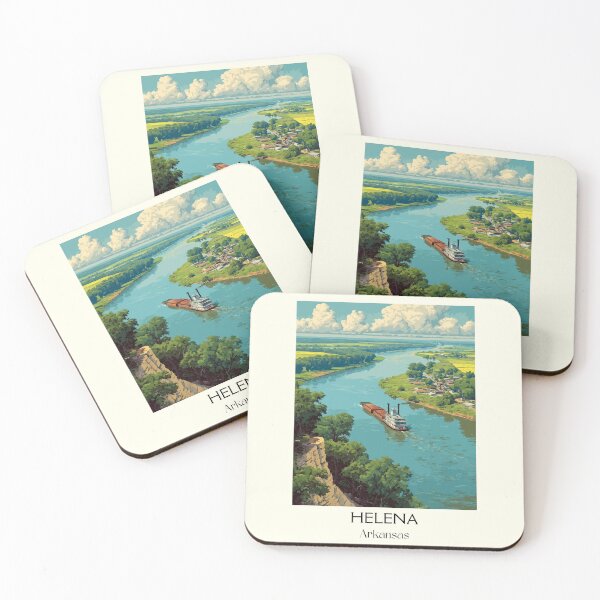 Item preview, Helena Arkansas Riverboat Art Print designed and sold by TuncGK.
