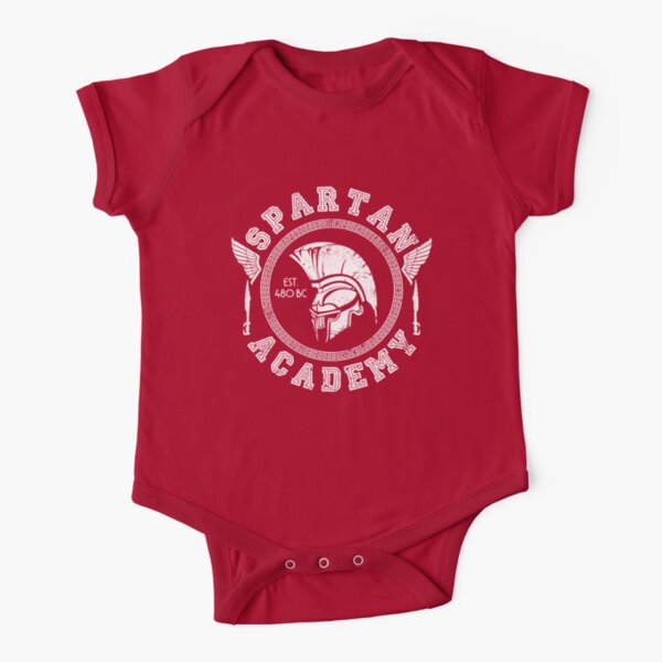 Spartan Academy (White) Short Sleeve Baby One-Piece