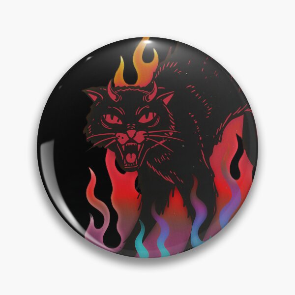 Item preview, Satanic Meowhem Black Cat designed and sold by CoffinsArt.