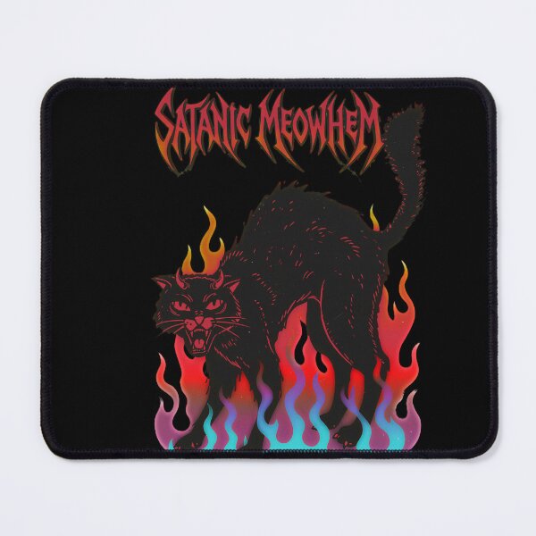 Item preview, Satanic Meowhem Black Cat designed and sold by CoffinsArt.