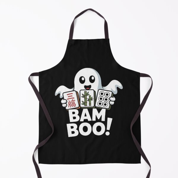 Item preview, Halloween Ghost Playing Mahjong Spooky Bam Boo designed and sold by Vastingan.