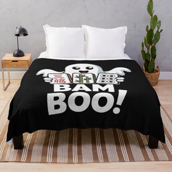 Item preview, Halloween Ghost Playing Mahjong Spooky Bam Boo designed and sold by Vastingan.