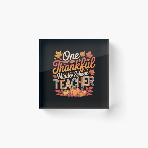 Item preview, One Thankful Middle School Teacher Shirt Thanksgiving designed and sold by JulienAureo.