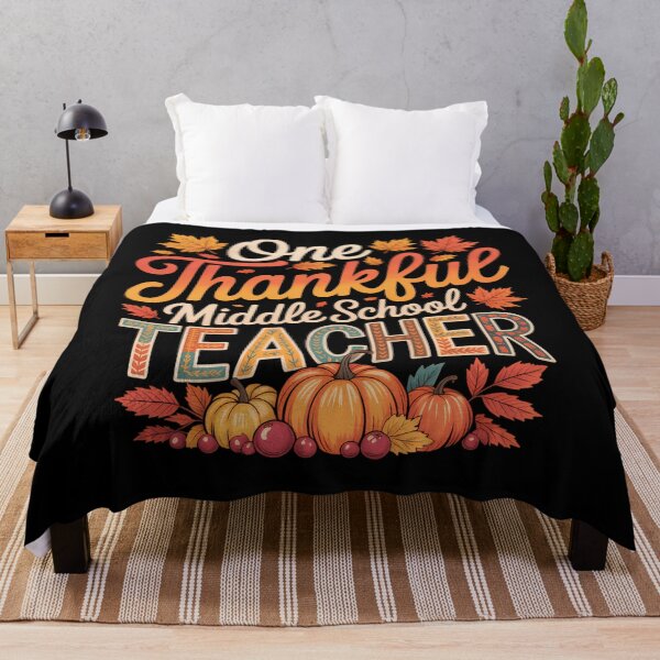 Item preview, One Thankful Middle School Teacher Shirt Thanksgiving designed and sold by JulienAureo.
