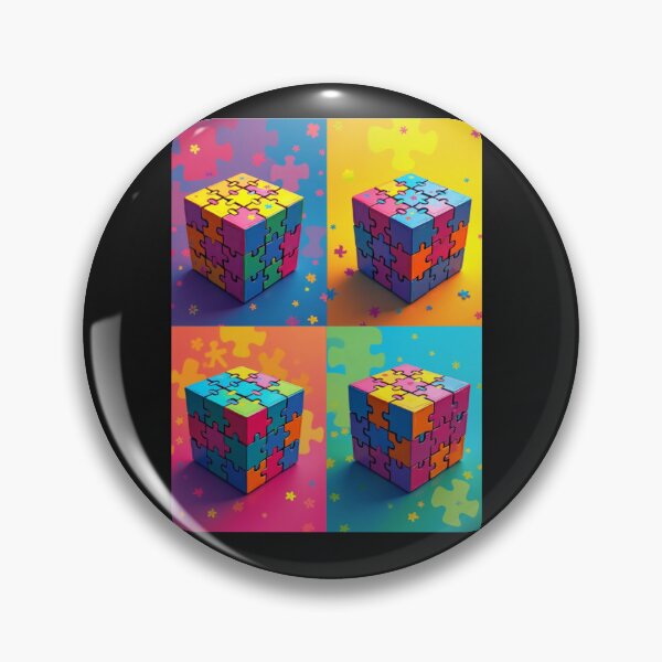 Artikelvorschau, Pop Art Puzzle Box Quartett – Lebendige Retro-Wandkunst entworfen und verkauft von DavisDesigns79.