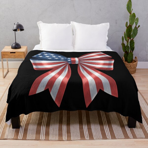 Item preview, Patriotic Memorial Veteran 4th of July Flag Bow Coquette designed and sold by PunkNation-Arts.