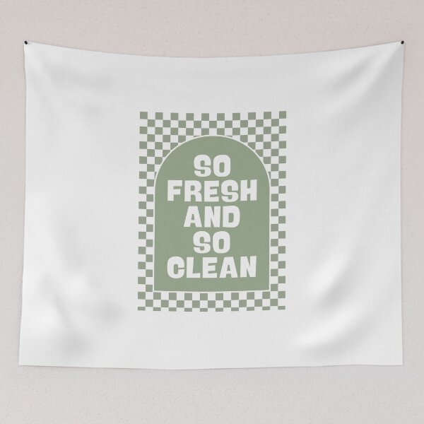 Item preview, So Fresh and So Clean in Sage Green designed and sold by Dondonmart.