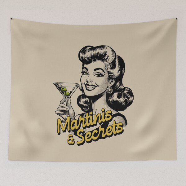 Item preview, Martinis Secrets Vintage Beauty Pinup Girl designed and sold by NosandEdgy.