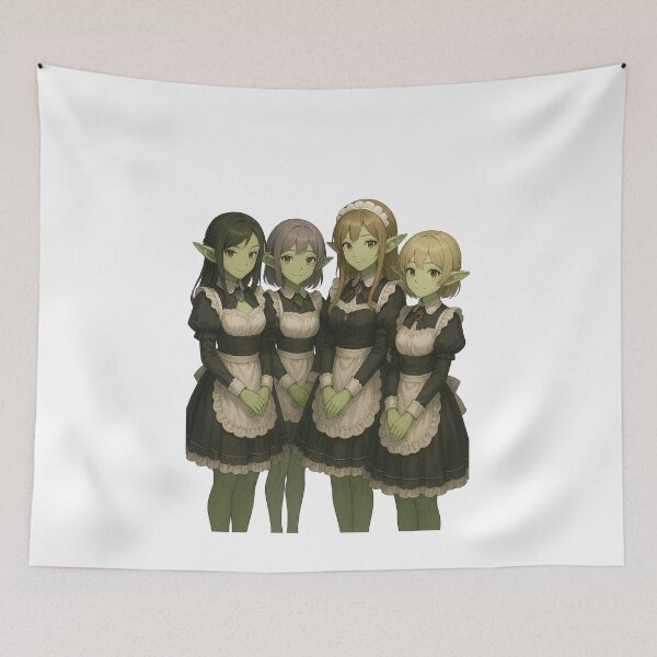 Item preview, Elegant Goblin Maidens – Anime Fantasy Art designed and sold by closettycoot.