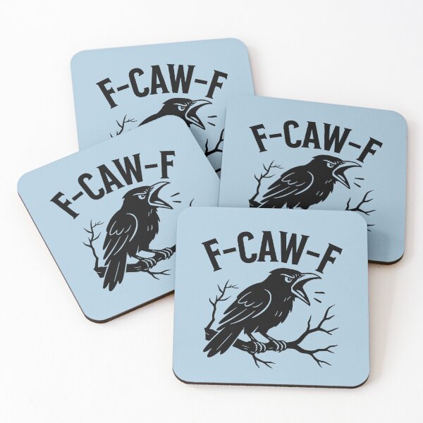 Item preview, F-CAW-F Black Crow Raven Caw Pun Joke Funny Saying designed and sold by NosandEdgy.