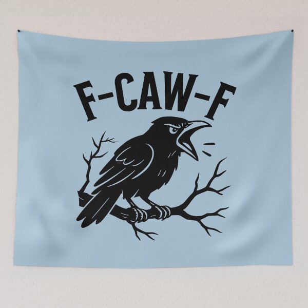 Item preview, F-CAW-F Black Crow Raven Caw Pun Joke Funny Saying designed and sold by NosandEdgy.