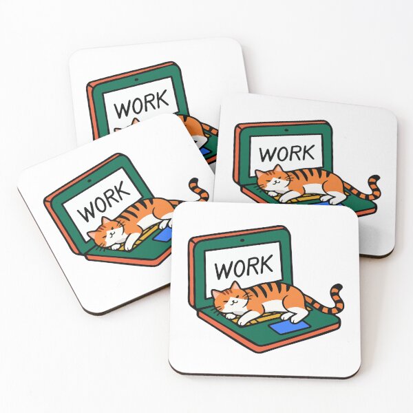 Item preview, Work Blocked – Cat vs Laptop Productivity designed and sold by UptownMax.