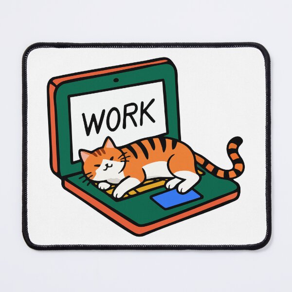 Item preview, Work Blocked – Cat vs Laptop Productivity designed and sold by UptownMax.