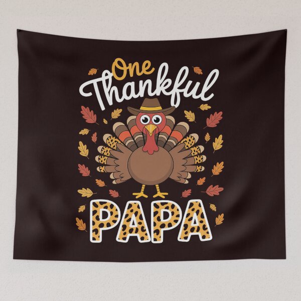 Item preview, One Thankful Papa Grandpa Turkey Thanksgiving Family designed and sold by ticlitule.