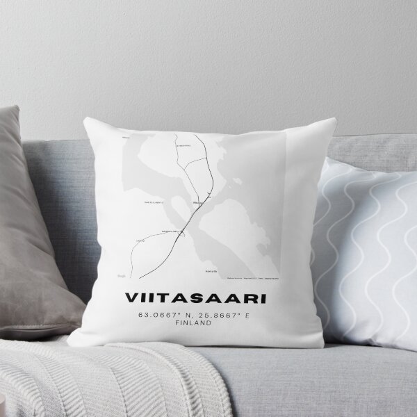 Item preview, Viitasaari Finland City Map | Clean Black & White Nordic Print designed and sold by RM-Journey.