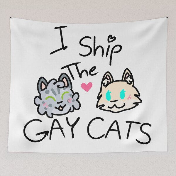 Item preview, Gay Cats - Fern & Daisy designed and sold by Daturnity.