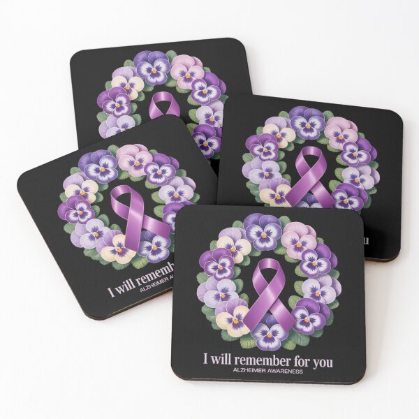 Item preview, Purple Floral I Will Remember For You Alzheimer's Awareness designed and sold by PunkNation-Arts.