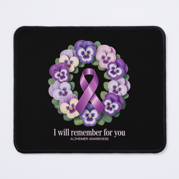 Item preview, Purple Floral I Will Remember For You Alzheimer's Awareness designed and sold by PunkNation-Arts.