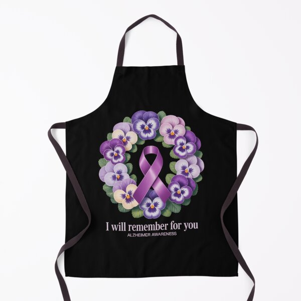 Item preview, Purple Floral I Will Remember For You Alzheimer's Awareness designed and sold by PunkNation-Arts.