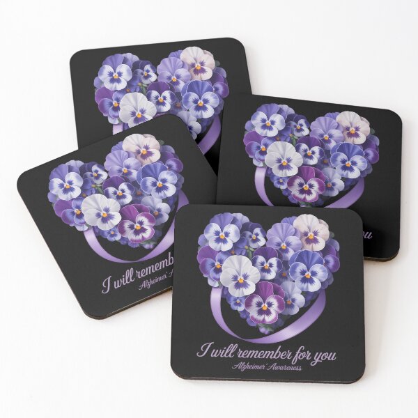 Item preview, Purple Floral I Will Remember For You Alzheimer's Awareness designed and sold by PunkNation-Arts.
