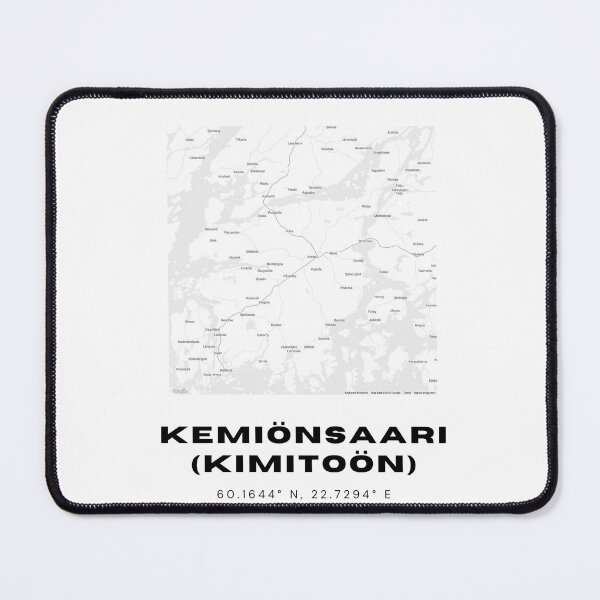 Item preview, Kemiönsaari (Kimitoön) Finland Map | Bilingual Scandinavian Coastal Art designed and sold by RM-Journey.