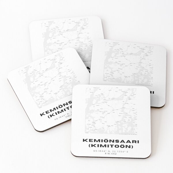 Item preview, Kemiönsaari (Kimitoön) Finland Map | Bilingual Scandinavian Coastal Art designed and sold by RM-Journey.