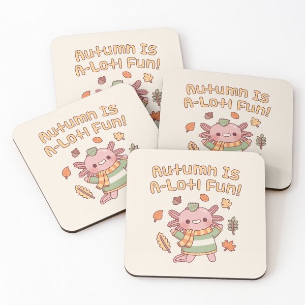 Item preview, Cute Axolotl Autumn Is A Lotl Fun Fall Leaves designed and sold by rustydoodle.