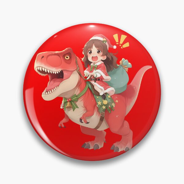Item preview, Girls Und Cute Nishizumi Miho Christmas Dinosaur Ride Anime Chibi Style designed and sold by Raslbazola.