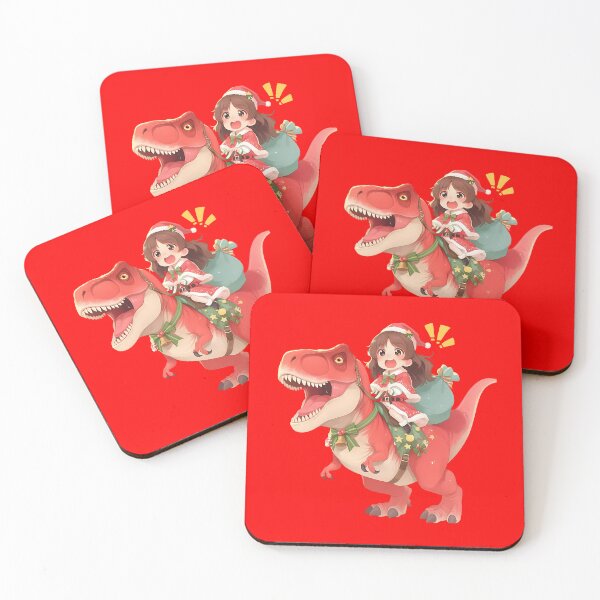 Item preview, Girls Und Cute Nishizumi Miho Christmas Dinosaur Ride Anime Chibi Style designed and sold by Raslbazola.