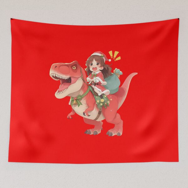 Item preview, Girls Und Cute Nishizumi Miho Christmas Dinosaur Ride Anime Chibi Style designed and sold by Raslbazola.