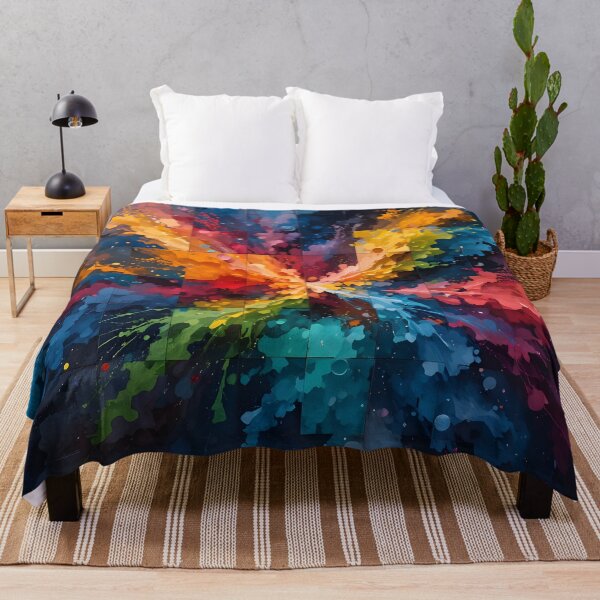 Item preview, Cosmic Color Explosion – Abstract Rainbow Energy Burst designed and sold by GeetArtHouse.