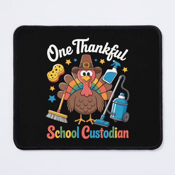 Item preview, One Thankful School Custodian Turkey Happy Thanksgiving designed and sold by BiellaSar.