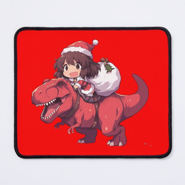 Item preview, Girls Und Adorable Yukari Akiyama Christmas Dinosaur Ride Anime Chibi Style designed and sold by Raslbazola.