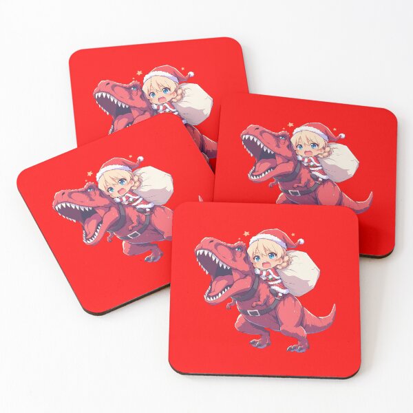 Item preview, Darjeeling Christmas Dinosaur Ride Girls Und Panzer Anime Chibi Style designed and sold by Raslbazola.