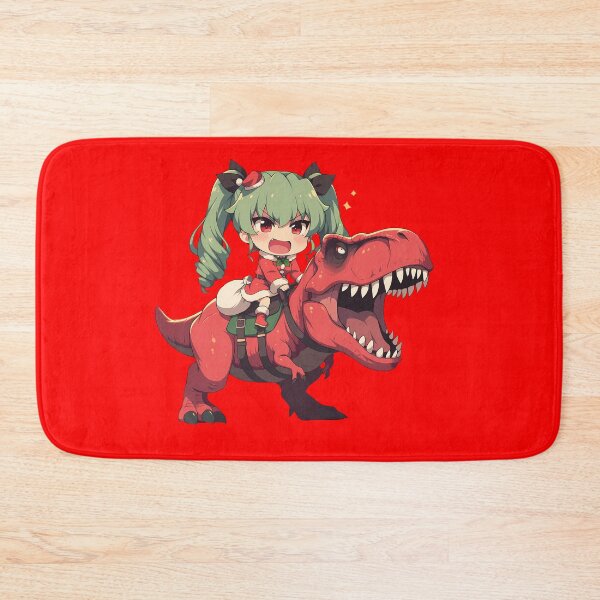 Item preview, Anchovy Christmas Dinosaur Ride Girls Und Panzer Anime Chibi Style designed and sold by Raslbazola.