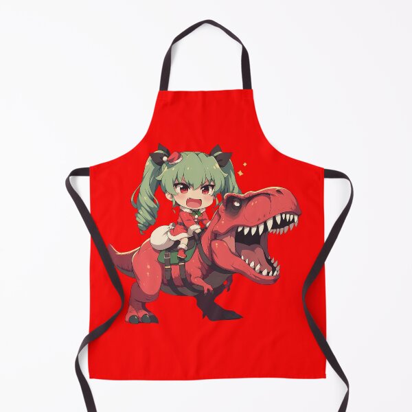 Artikelvorschau, Sardellen-Weihnachtsdinosaurier-Fahrt im Anime-Chibi-Stil für Mädchen und Panzer entworfen und verkauft von Raslbazola.