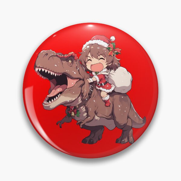 Item preview, Nishizumi Maho Christmas Dinosaur Ride Girls Und Panzer Anime Chibi Style designed and sold by Raslbazola.