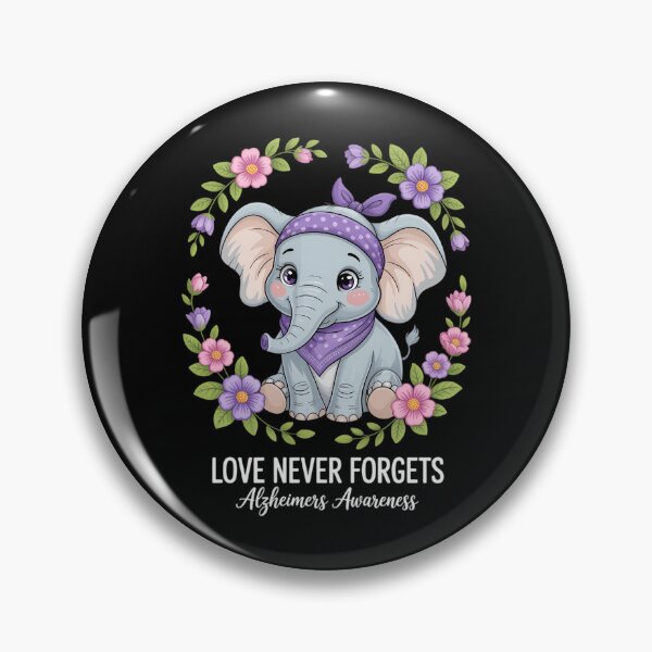 Item preview, Love Never Forgets Alzheimer’s Awareness Elephant designed and sold by HellD3vil-Art.