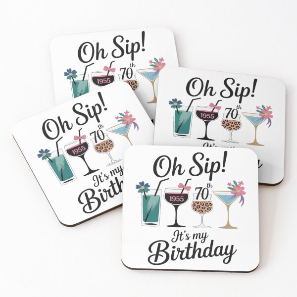 Item preview, Oh Sip It's My Birthday Wine 70th Bday Funny Drinking Party designed and sold by Ikwalima.