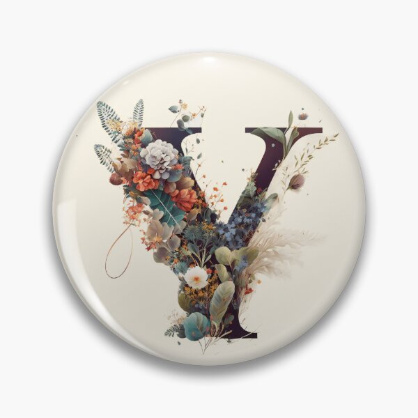 Item preview, Floral Y Monogram - Vintage Botanical Initial designed and sold by BinormalStuidos.