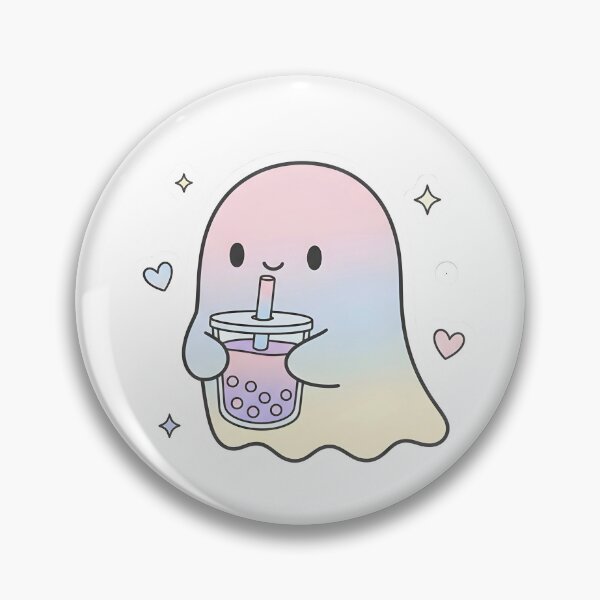 Item preview, A cute ghost drinking boba tea designed and sold by PBDigitalHub.