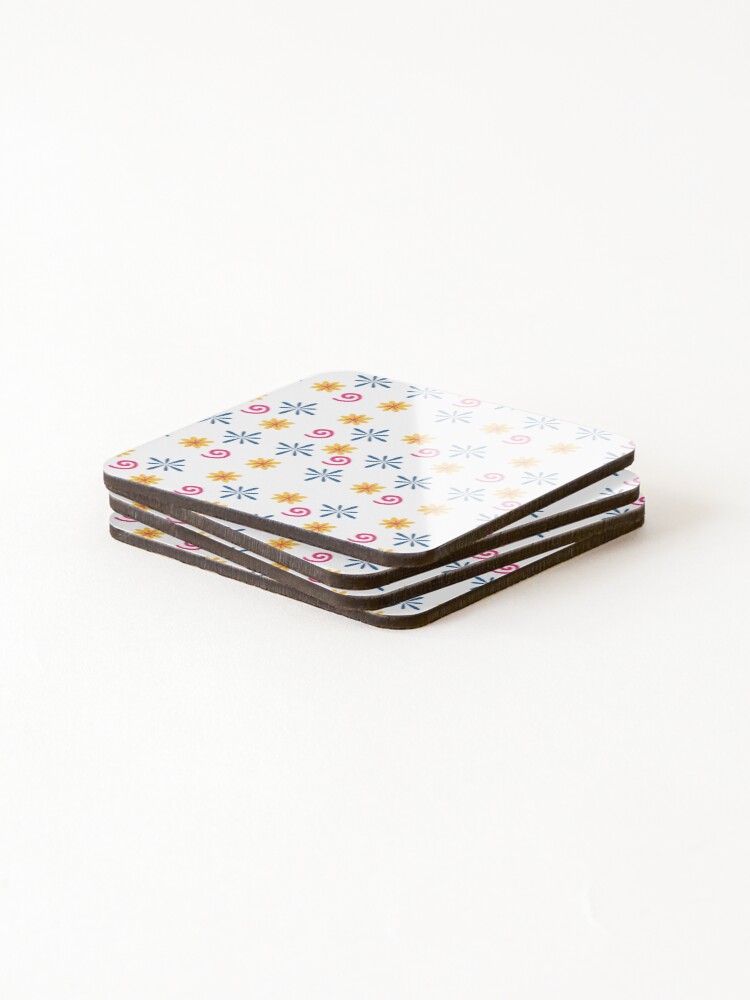 Thumbnail 4 of 5, Coasters (Set of 4), Colorfull Floral Pattern designed and sold by Gradasee.