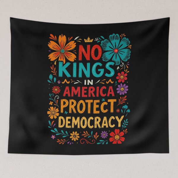 Item preview, No Kings America Protect Democracy, Political Activist Tee designed and sold by YourgiftShop.
