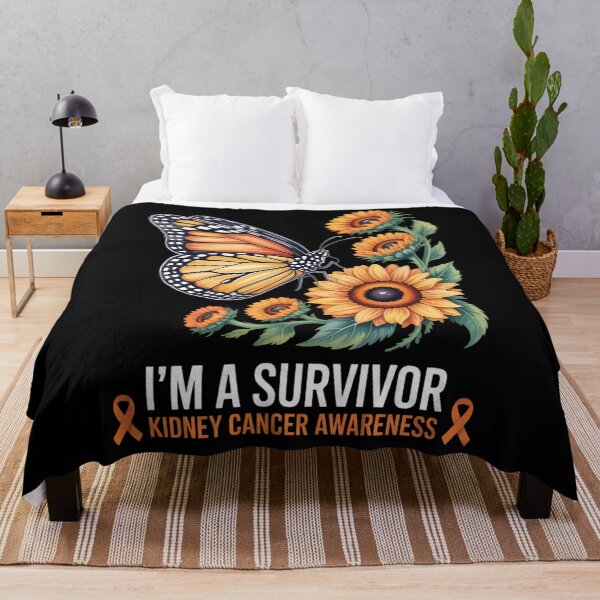 Item preview, Orange Butterfly Im A Survivor Kidney Cancer Awareness designed and sold by HellD3vil-Art.