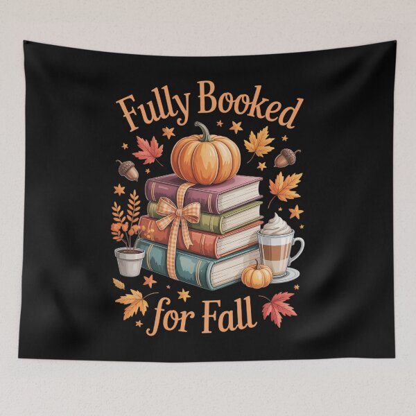 Item preview, Fully Booked for Fall Books Pumpkin Autumn Thanksgiving designed and sold by Bandikonsalez.