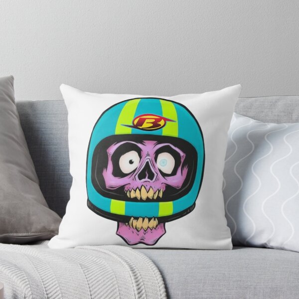 Item preview, Crazy Skull Biting BERA Retro Helmet – Motorcycle Sticker designed and sold by elglotonmusical.