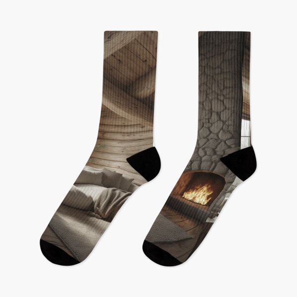 Item preview, Minimalist Log Cabin Interior Cozy Neutral Decor	 designed and sold by Eden Underground Radio (Official Merch).